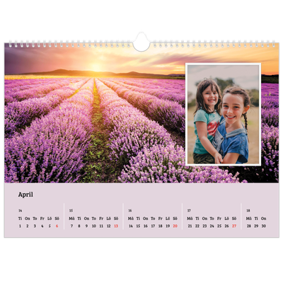 Fotokalender A3 Enkel — Fyra säsonger [April]