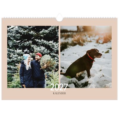 Fotokalender A3 Enkel — Överlappande text [omslag]