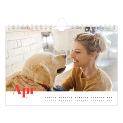 Fotokalender A5 Enkel — Storslaget år [April]
