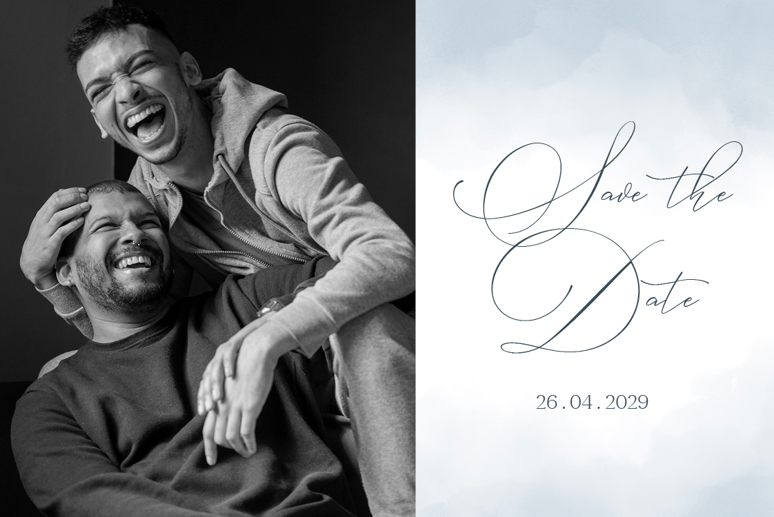 Save the date — Akvarellabstraktion