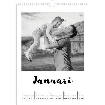 Fotokalender A4 Enkel — Handskriven