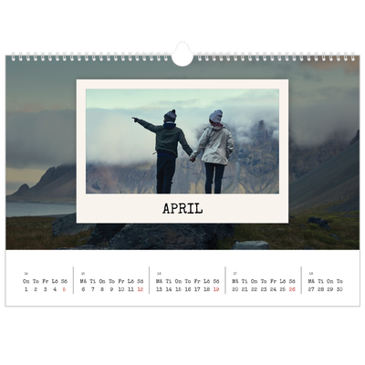 Fotokalender A3 Enkel — Porträttredigeringen [April]