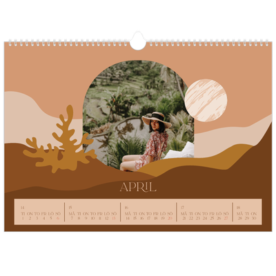 Fotokalender A3 Enkel — Neutrala berg [April]
