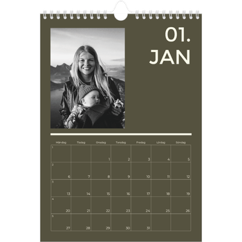 Fotokalender A4 Enkel — Modern och djärv