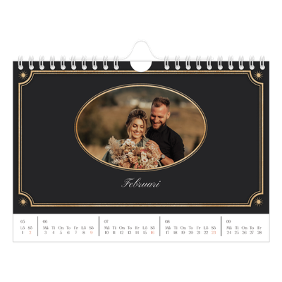 Fotokalender A5 Enkel — Klassisk vintage [Februari]