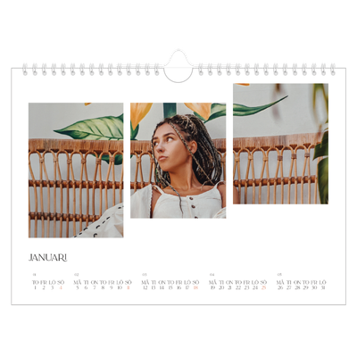Fotokalender A4 Enkel — Resemosaiker [Januari]