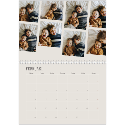 Fotokalender A3 Klassisk (30 x 40 cm) — Dynamiska bilder [Februari]