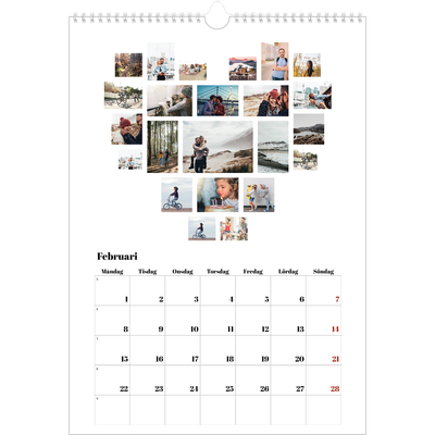 A3 Årskalender — Collage shapes [Februari]