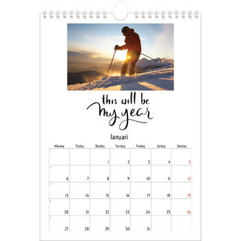 Fotokalender A4 Enkel — Citat