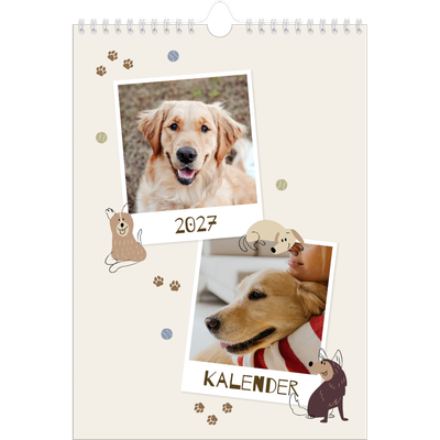 Fotokalender A4 Enkel (20 x 30 cm) — Lekfull valp [omslag]
