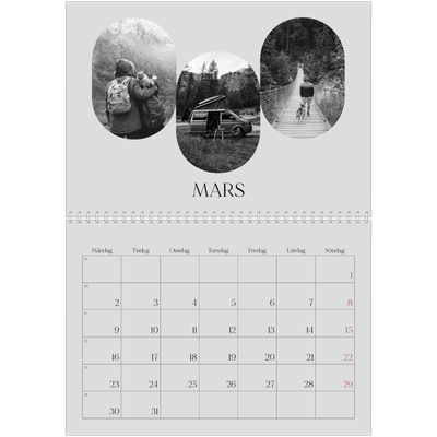 Fotokalender A3 Klassisk (30 x 40 cm) — Den öppna vägen [Mars]