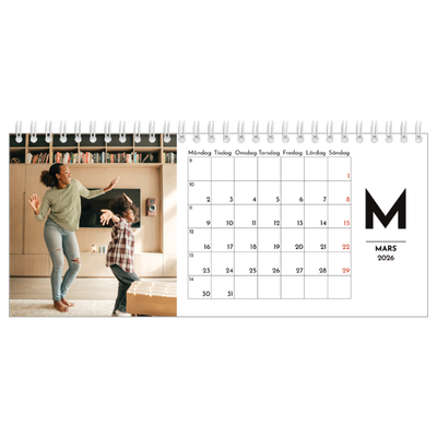 Skrivbordskalendrar — Bokstav i fokus [Mars]