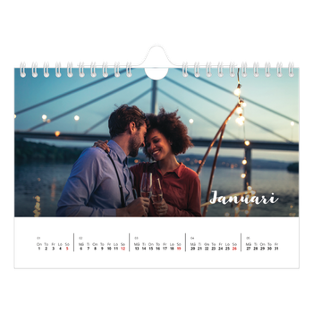 Fotokalender A5 Enkel — Handskrift på bilden