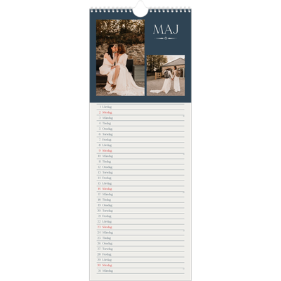 Fotokalender Smal  — Skiffer & seriffer [Maj]