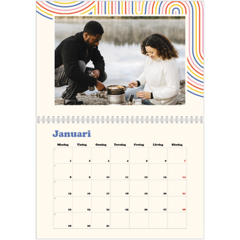 Fotokalender A3 Klassisk — Retro ränder