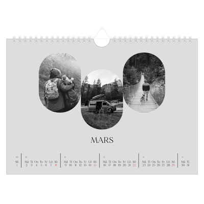 Fotokalender A4 Enkel — Den öppna vägen [Mars]