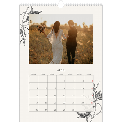 A3 Årskalender — Bläck & murgröna [April]