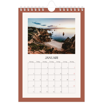 Fotokalender A5 Enkel — Klassiska färger