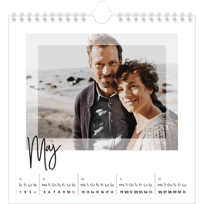 Årskalender kvadratisk — Transparent ram [omslag]