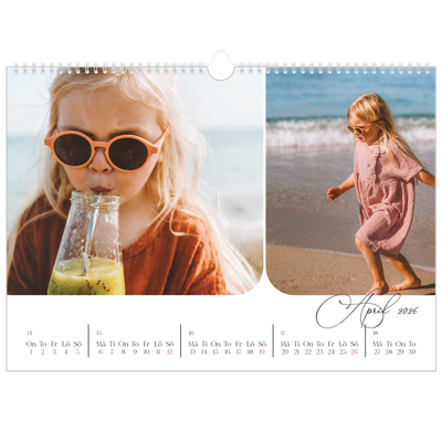 Fotokalender A3 Enkel — Ögonblicksbilder och skrift [April]