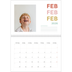 Fotokalender A3 Klassisk (30 x 40 cm) — Färgglada typsnitt [Februari]