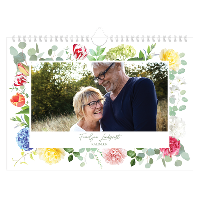 Fotokalender A4 Enkel — Klassiska blommor [omslag]