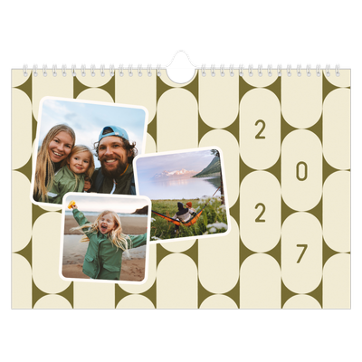 Fotokalender A4 Enkel — Retro mönster [omslag]