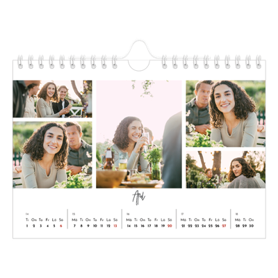 Fotokalender A5 Enkel — Bild collage [April]