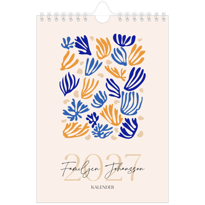 Fotokalender A5 Enkel — Minimalistisk korall [omslag]