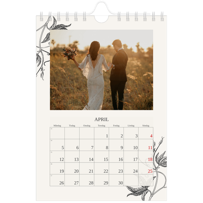 Fotokalender A5 Enkel — Bläck & murgröna [April]