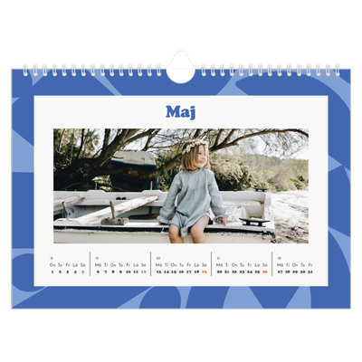 Fotokalender A4 Enkel — Färgglada mönster [omslag]