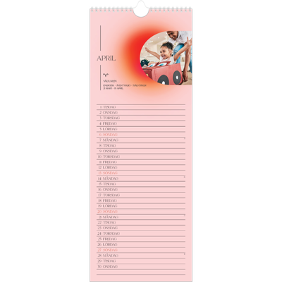 Fotokalender Smal  — Stjärnteckens färger [April]