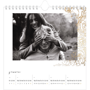 Fotokalender Kvadratisk — Guldblomma