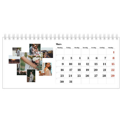 Skrivbordskalendrar — Collage shapes [Mars]