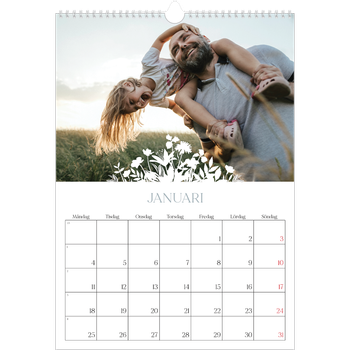Fotokalender A3 Enkel — Blommotiv