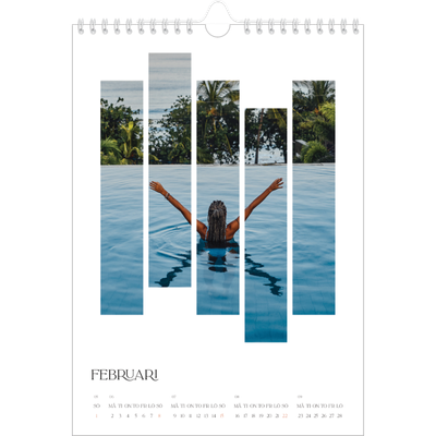 Fotokalender A4 Enkel (20 x 30 cm) — Resemosaiker [Februari]