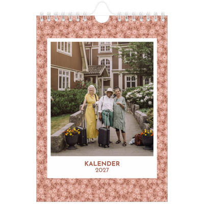 Fotokalender A5 Enkel — Blomstermönster [omslag]
