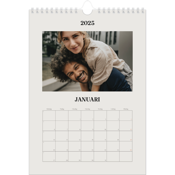 Fotokalender A4 Enkel — Simpel och modernt