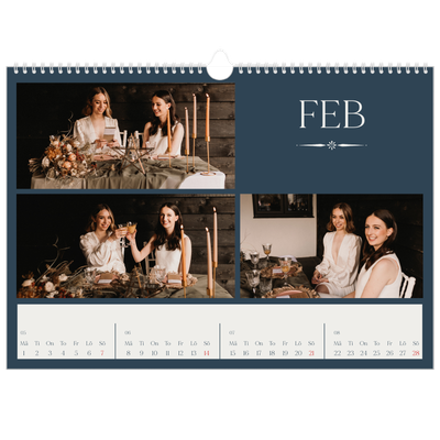 Fotokalender A3 Enkel — Skiffer & seriffer [Februari]