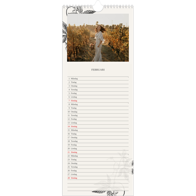 Fotokalender Smal  — Bläck & murgröna [Februari]