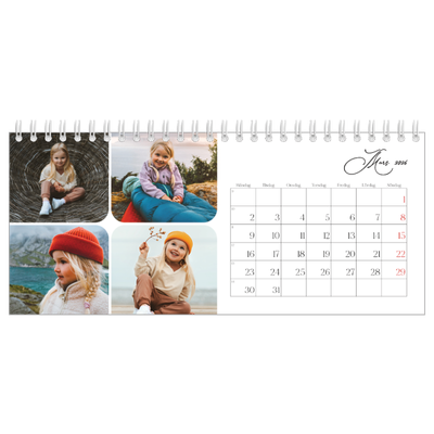 Skrivbordskalendrar — Ögonblicksbilder och skrift [Mars]