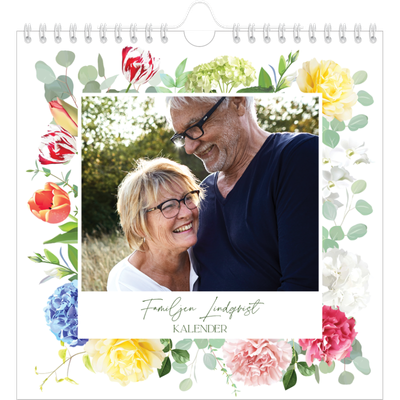 Årskalender kvadratisk — Klassiska blommor [omslag]