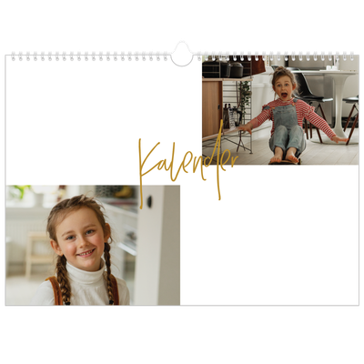 Fotokalender A3 Enkel — Guldstift [omslag]