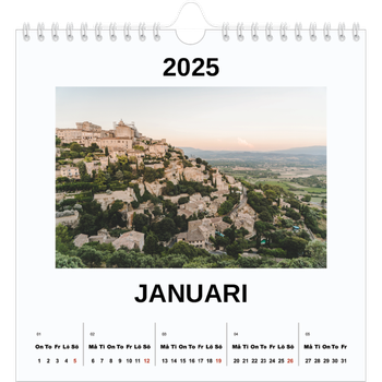 Fotokalender Kvadratisk — Enkel bild