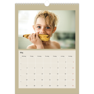 A3 Årskalender — Kalender i jordtoner [omslag]
