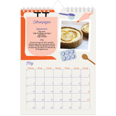 Fotokalender A5 Enkel — Året i recept [omslag]