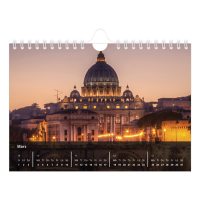 Fotokalender A5 Enkel — Transparent kalender [Mars]