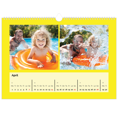 Fotokalender A3 Enkel — Skarpa färger [April]