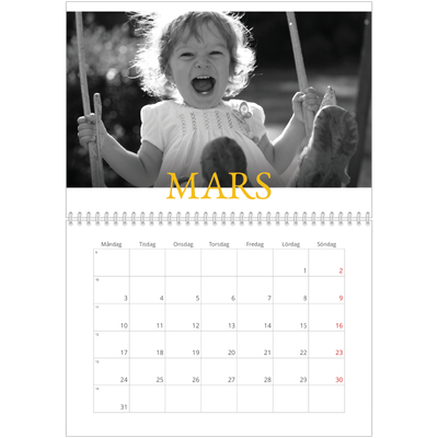 Fotokalender A3 Klassisk (30 x 40 cm) — Historisk stil [Mars]