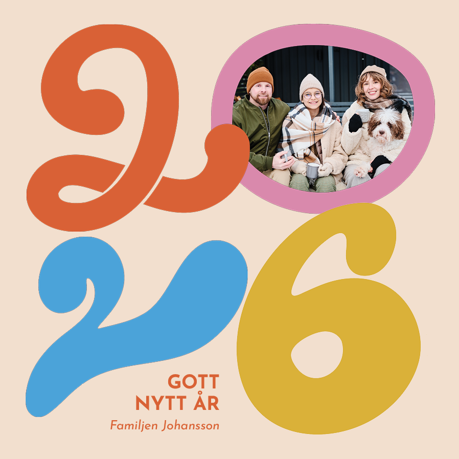 Fotokort — Lekfull kalligrafi